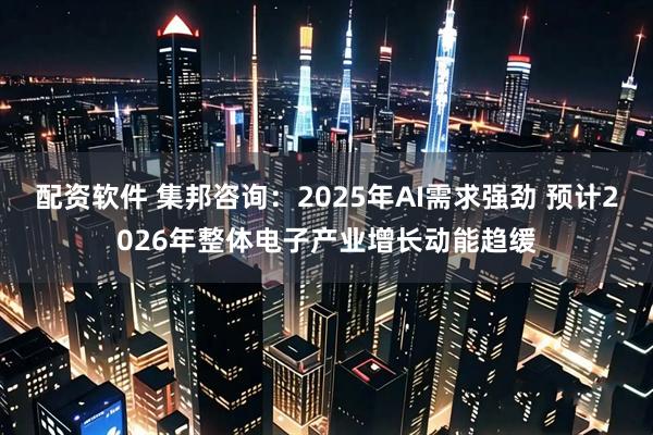 配资软件 集邦咨询：2025年AI需求强劲 预计2026年整体电子产业增长动能趋缓